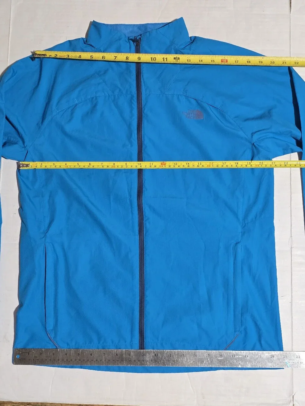 The North Face Mens Blue Full Zip Windbreaker Jacket Size Medium